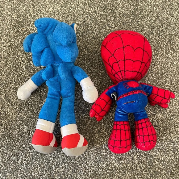 Sonic the Hedgehog and Spider-Man plush stuffed animals 10” - Picture 2 of 3